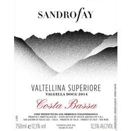 ファローサンフォルテ Sandro Fay - Valtellina Superiore Valgella Riserva Carteria 2019